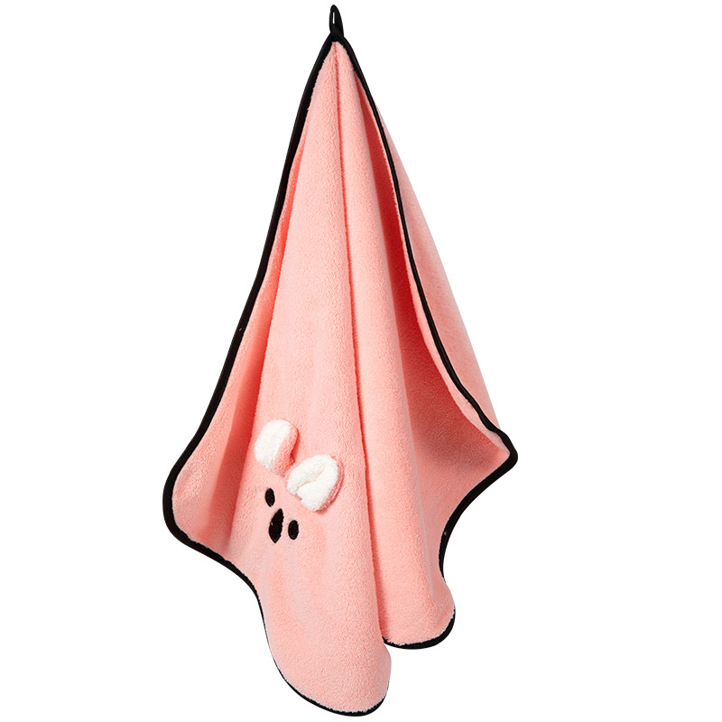 Toalla de terciopelo coral engrosada fuerte absorbente de secado rápido toalla de cara linda toalla de secado de pelo del hogar toalla de secado al por mayor