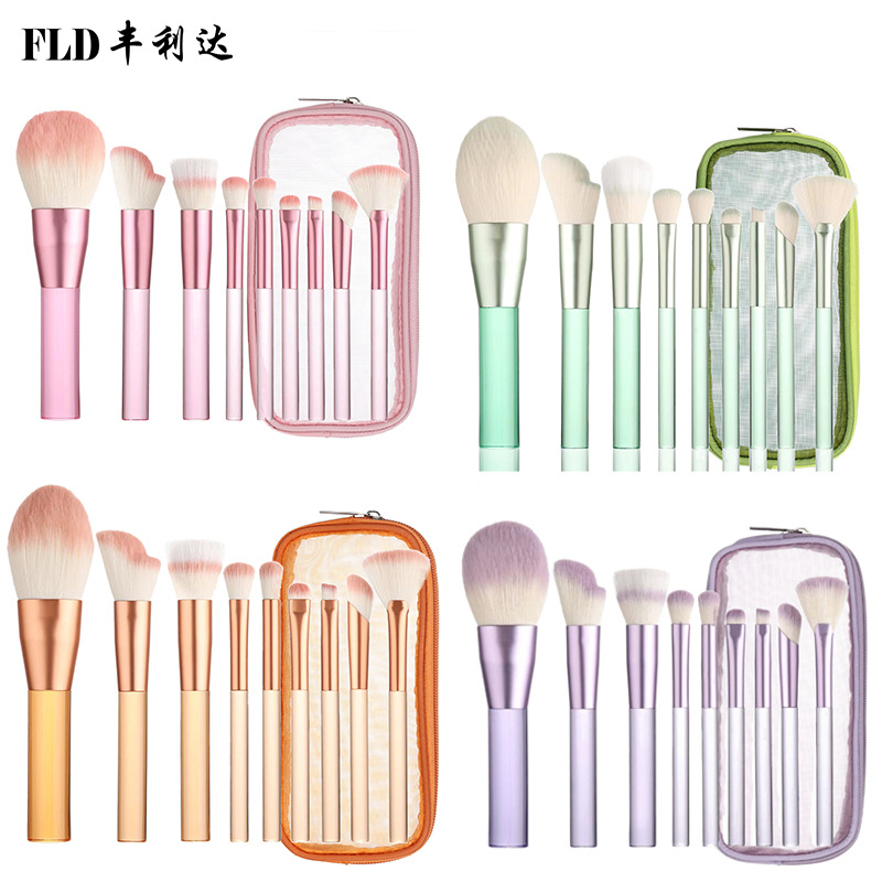 Venta directa de fábrica 9 brochas de maquillaje conjunto de brochas de maquillaje rosa brochas de sombra de ojos para principiantes brochas de maquillaje al por mayor