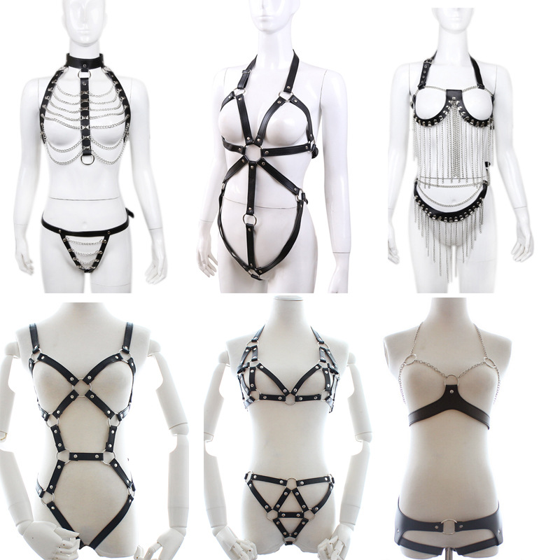 Tendencia de venta caliente de mujeres bondage rendimiento camiseta SM herramientas cuerpo completo juguetes para adultos atar accesorios de sexo femenino