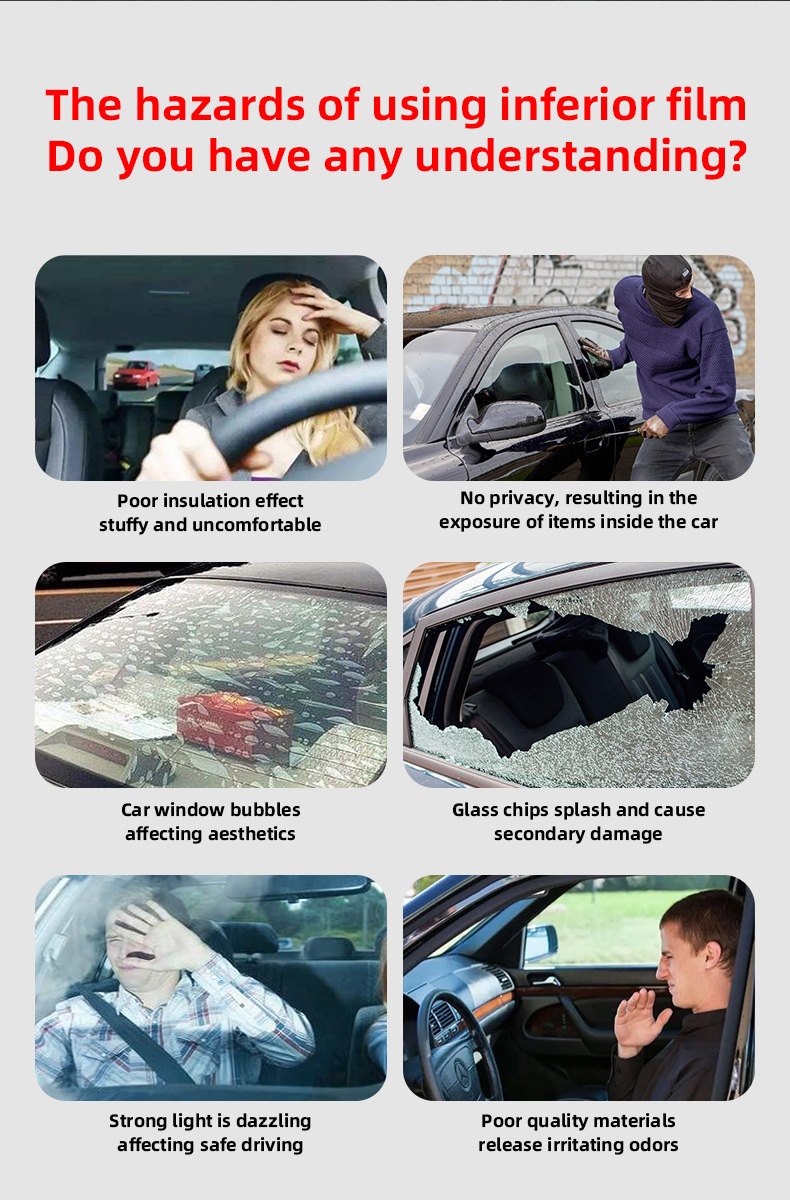 Factory Cross-Border Wholesale Car Solar Film Chameleon Ghost Rose Front Windshield Film High Heat Insulation Side Window Film