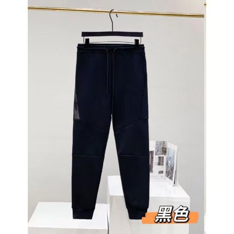 Camiseta con cremallera encapuchada transfronteriza para hombres primavera y otoño nueva chaqueta casual de ropa deportiva, pantalones de pies pequeños, dos piezas