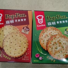 嘉顿香葱薄饼100g葱油薄脆芝麻味办公室零食休闲食品下午茶点心