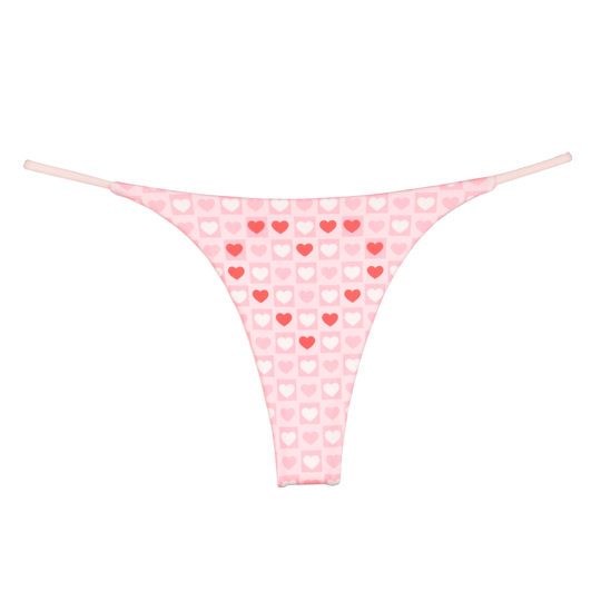 LoDanve double-layer thin belt sexy thong low waist double-layer bikini cotton women's t pants sports fitness underwear