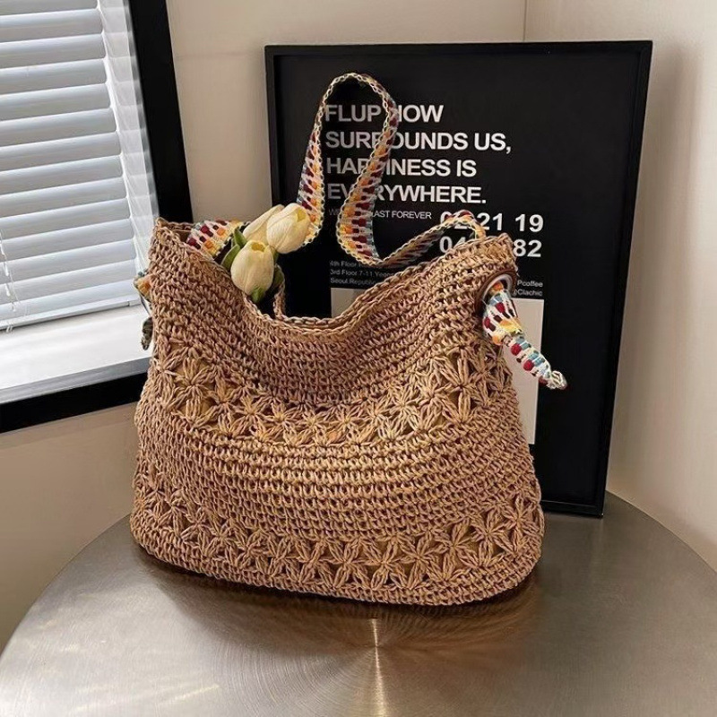 Manufacturer Wholesale Large-Capacity Woven Bag Retro Ethnic Style New Fashion Commuter Shoulder Tote Bag Crossbody