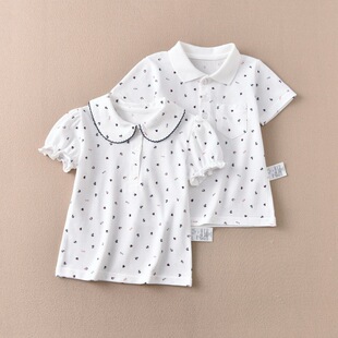 School Uniform Performance Uniform All-match Export Japanese T-shirt Navy Wind Ship Anchor Student Base Shirt Boys Girls Children