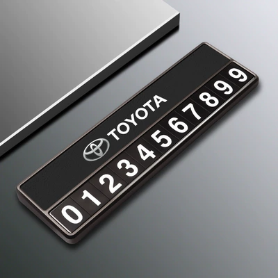 Suitable for Toyota Temporary Parking Number Plate Rongfang Camry Corolla Asia Dragon Highlander Moving Car Phone Plate (Nömrəli dayanma kartı) - toyota-d-model-parking-sign-black-comes-with-5-sets-of-number-plates