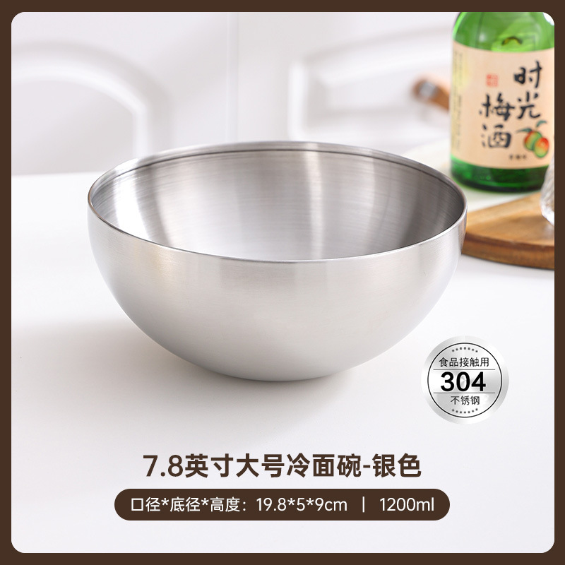304 소재 냉면그릇 20cm(실버)