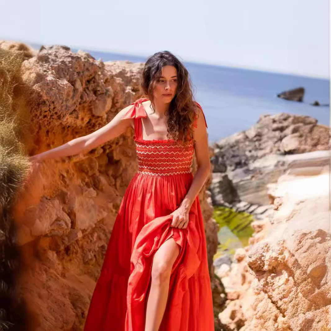 2024 Amazon Европейская и Американская внешняя торговля трансграничная захватная простая однотонная вышитая юбка