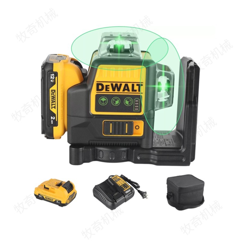 Nivel Láser DeWalt DW089LG de 12V MAX con Batería de Litio, Herramienta Eléctrica de Medición Tridimensional Automática