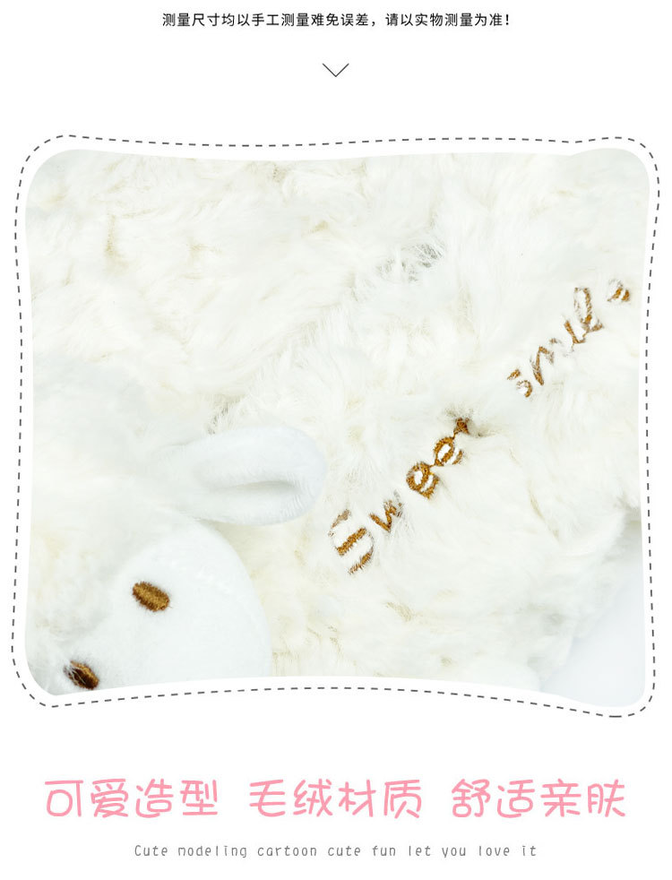 Car Headrest Neck Pillow Creative Cute Little Sheep Car Lumbar Support Cushion Car Seat Cushion Set
