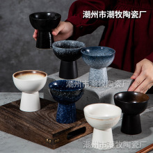 跨境陶瓷日式高脚雪糕杯冰激淋碗酸奶杯糕点杯甜品碗厂家批发甜点