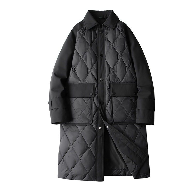 Hot Clearance 24 New Winter Style Fashionable Simple Accessible Luxury Mid-Length Windbreaker 90 White Duck down Jacket Men's Jacket