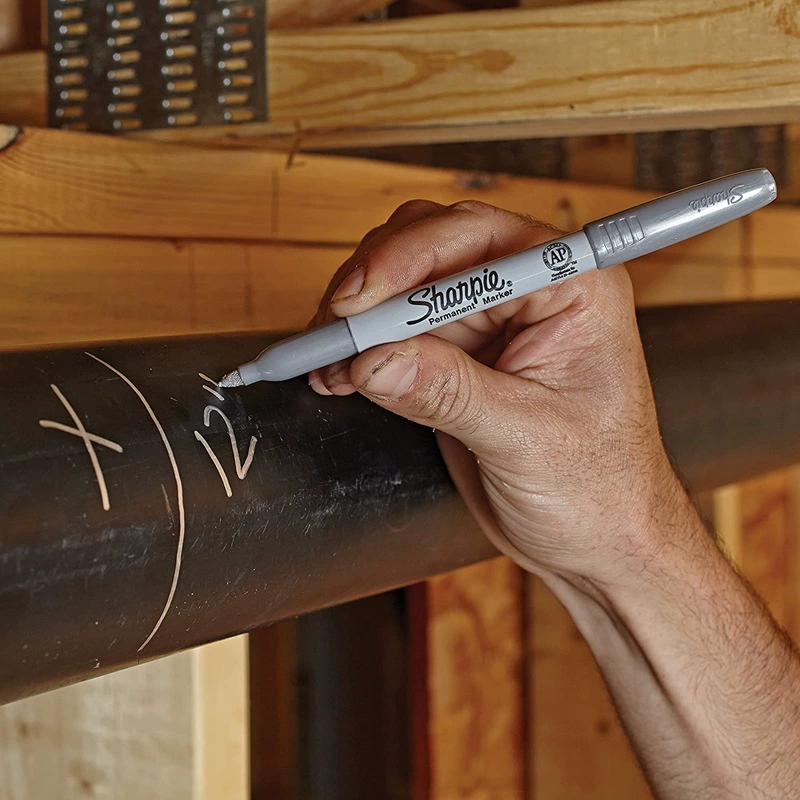 Масляная маркерная ручка, оптовая продажа, американская серия Sanfu Sharpie39100, ручка серебристого цвета, индустрия металлическая март