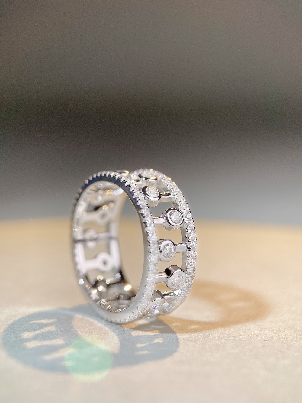 Fashion Water Droplets Sterling Silver Plating Zircon Rings 1 Piece