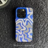 Klein blue-off-white artistic markings