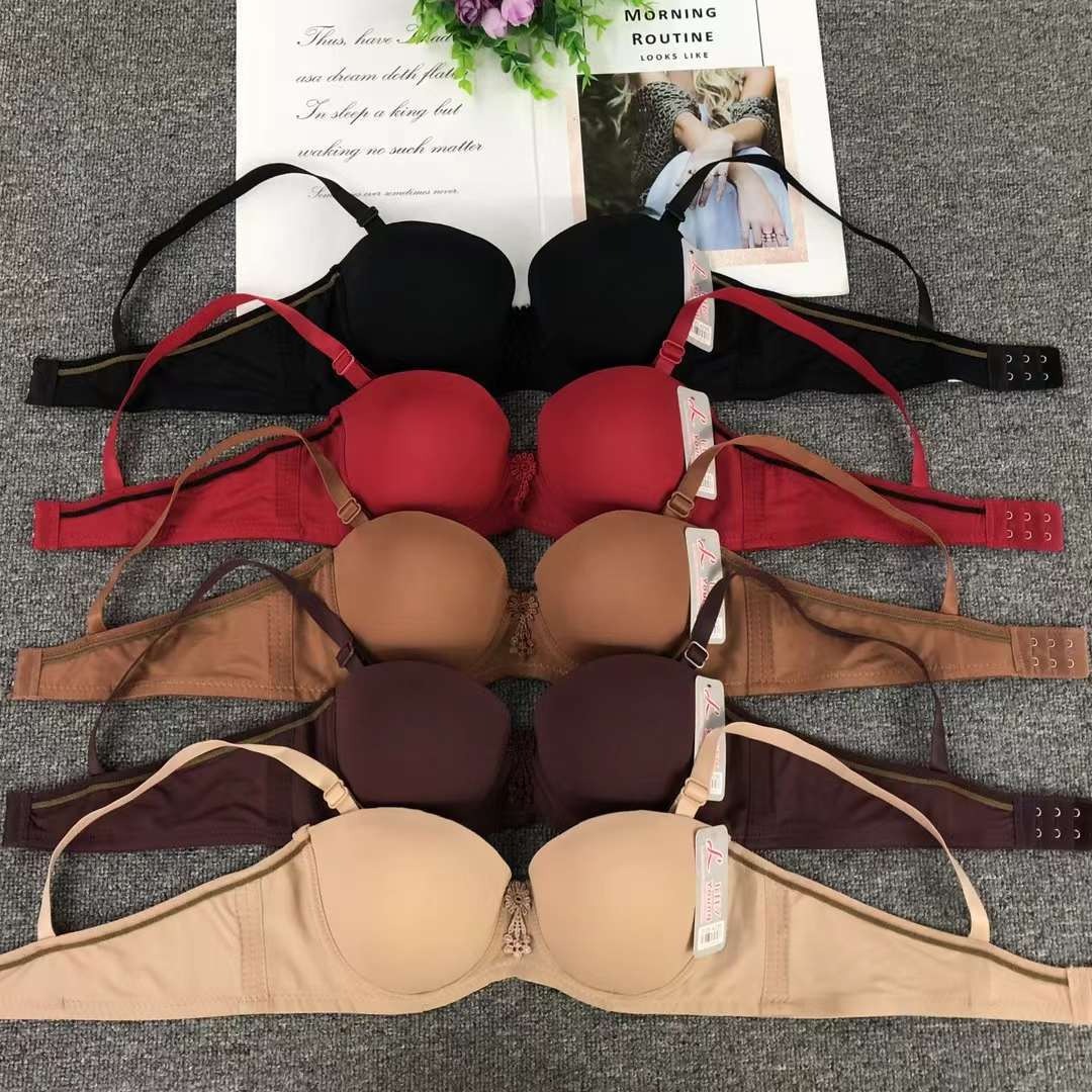 Inventario de cola del sudeste asiático nuevo tipo de bra de acero de anillo para niñas brillante ropa interior brillante bra bra