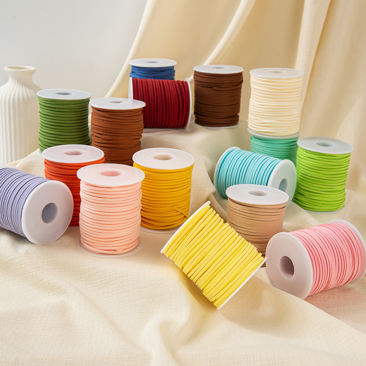 线编织绳鹿皮绳挂绳牛皮绳装饰礼物鲜花蛋糕烘焙礼盒包装麂皮绳