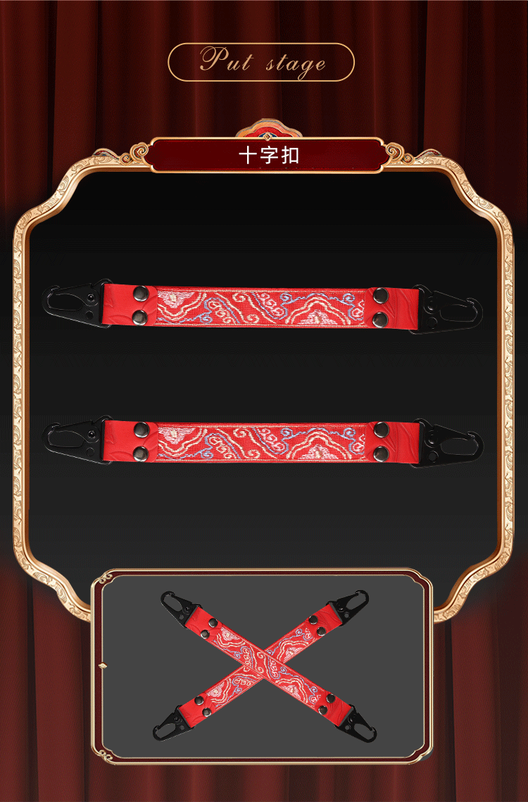 SM Restraint Kit 10-Piece Set with Handcuffs and Binding Rope, Red — detail image 29