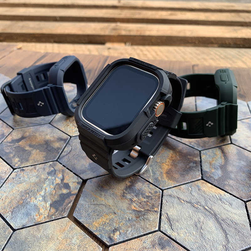 Tactical Applicable AppleWatchs9 Apple Watch Strap iwatchS8 Ultra All-in-One Case Strap