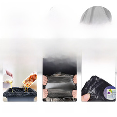 Black flat mouth large garbage bags, thickened, disposable, suitable for property management, catering, hotels, large plastic bags, bulk commercial wholesale