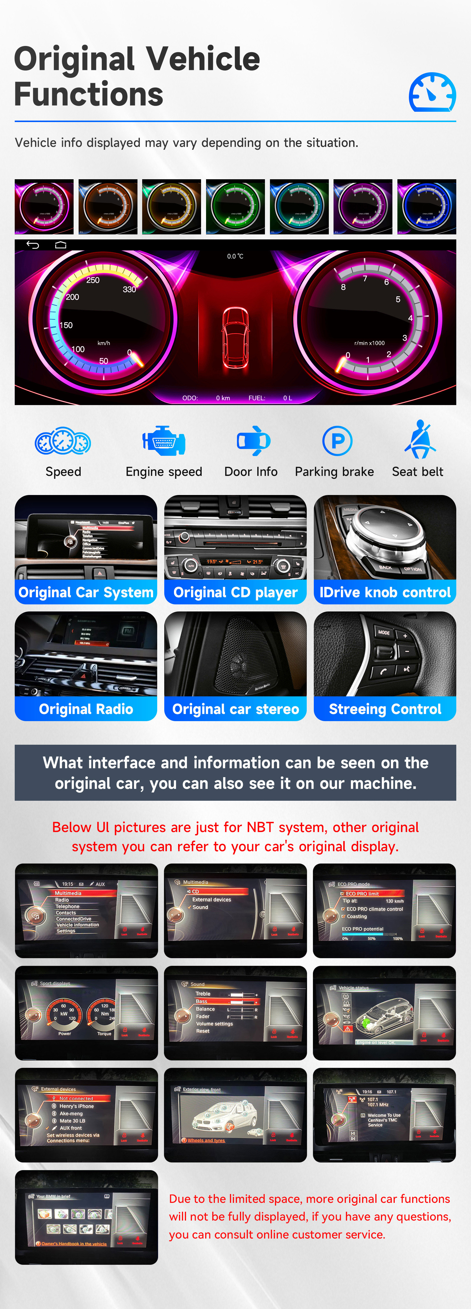 Suitable for BMW 3 Series F30 F35 EVO car central control large screen navigation Carplay reversing image player