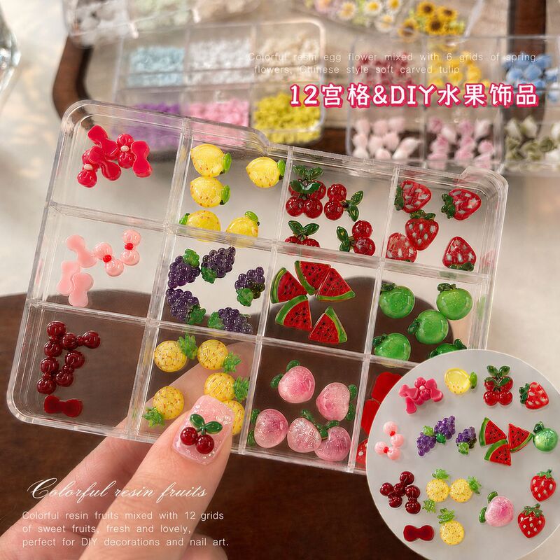 12-compartment nail art storage box, fun earring storage, nail art rhinestone storage, children's paint box, accessory material pack 12-compartment nail art storage box, fun earring storage, nail art rhinestone storage, children's paint box, accessory material pack