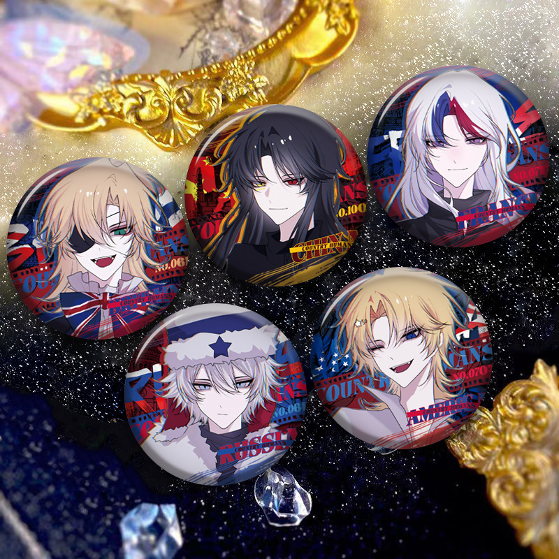 National Personification Ch Five常 Powers Double Flash Badge Series Tinplate Pin Badge Student Backpack Pendant National Personification Ch Five常 Powers Double Flash Badge Series Tinplate Pin Badge Student Backpack Pendant
