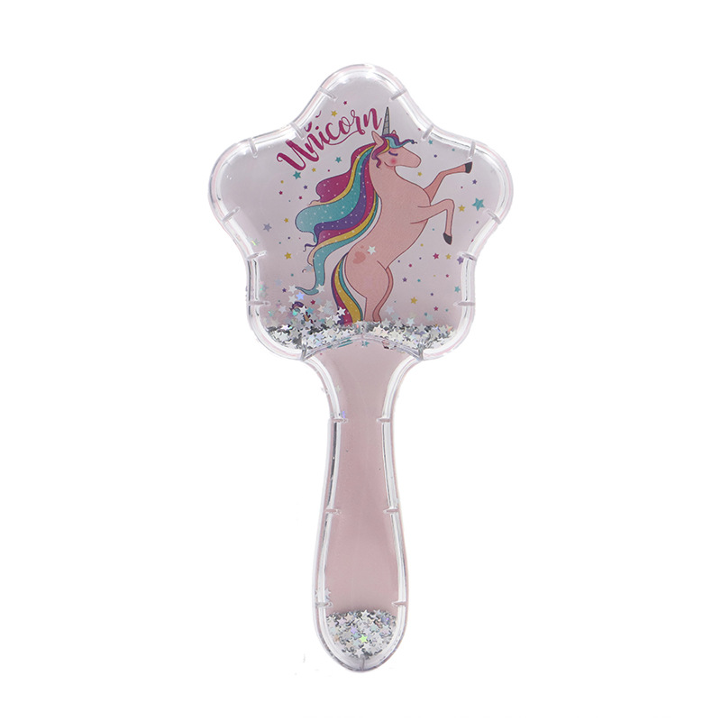 Fábrica de suministro de inventario creativo dibujos animados lindos mango de reducción de presión peluquería portátil peine de cabello largo