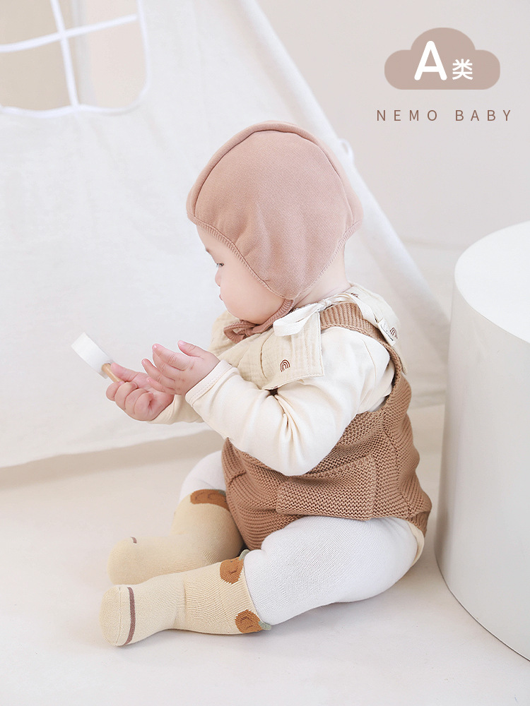 Calcetines para bebés recién nacidos Otoño e Invierno engrosado cálido Terry calcetines para bebés niños y niñas boca suelta sin hueso calcetines de algodón a media pierna
