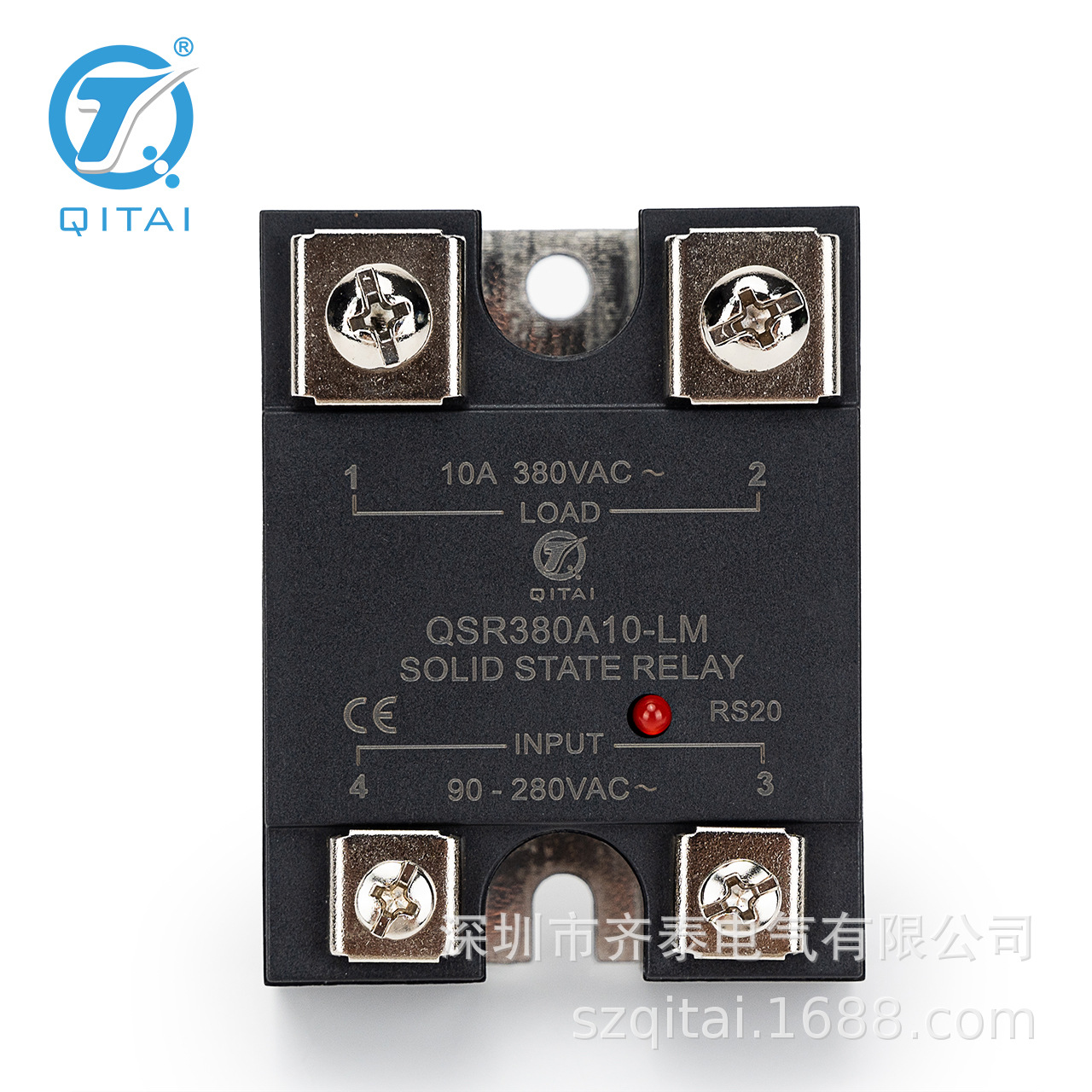 QITAI 厂家QSR380A10-LM 直流控制交流  10A单相输出TRIAC结构