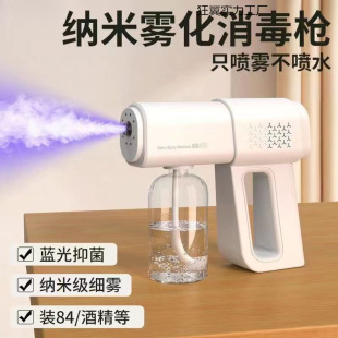 Disinfection Spray Gun Humidification Mist Alcohol Formaldehyde Removal Household Nano Blue Light Small Spray Gun in Stock