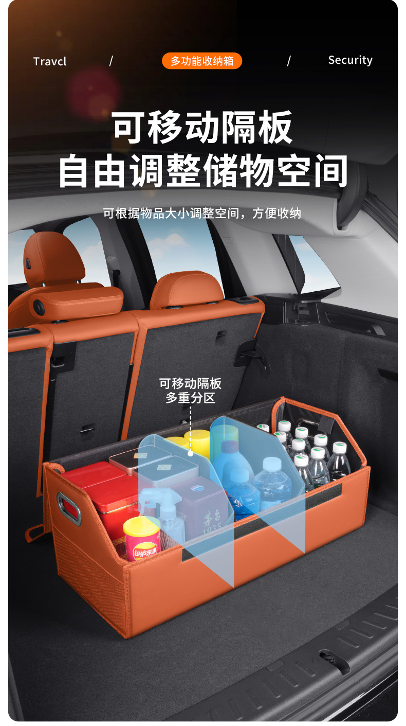 Specialized Car Storage Box for Aito M5/M7/M9/M8/M6, Foldable Car Trunk Organizer Box