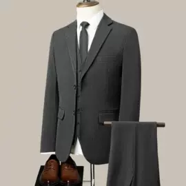 新款现货西服套装男士商务休闲职业正装西装弹力婚礼宴会面试修身