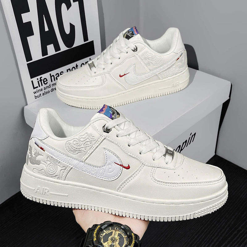 Putian AJ Air Force One Год лошади ограниченные кроссовки низкого верха мужские и детские парные повседневные обувь спортивная маленькие белые кроссовки