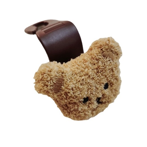 Korean style ins cute bear head car hook car seat hook embroidered bear car seat back hook