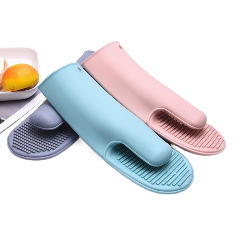 Amazon Venta caliente Estilo nórdico microondas horno guantes engrosada antideslizante guantes de aislamiento térmico guantes de silicona resistente a altas temperaturas