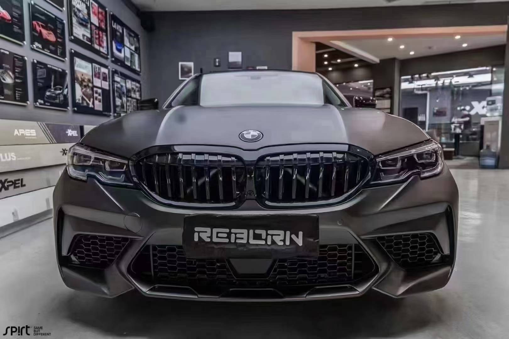 Suitable for Bmw 3 Series 20-22 Models M3C Front Bumper Assembly Modification Large Body Kit G20G28 Sports Front Lip Kit