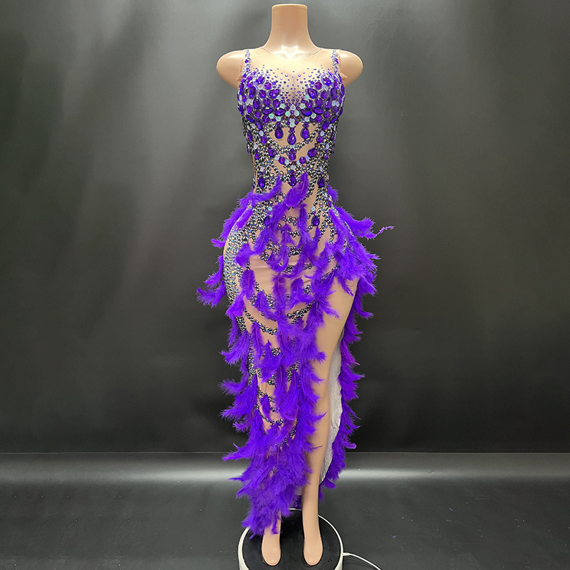 Summer New Purple Style Dress Air Field Dance Modern Dance Performance Dress Birthday Party Photo Collection Dating Holiday Summer New Purple Style Dress Air Field Dance Modern Dance Performance Dress Birthday Party Photo Collection Dating Holiday