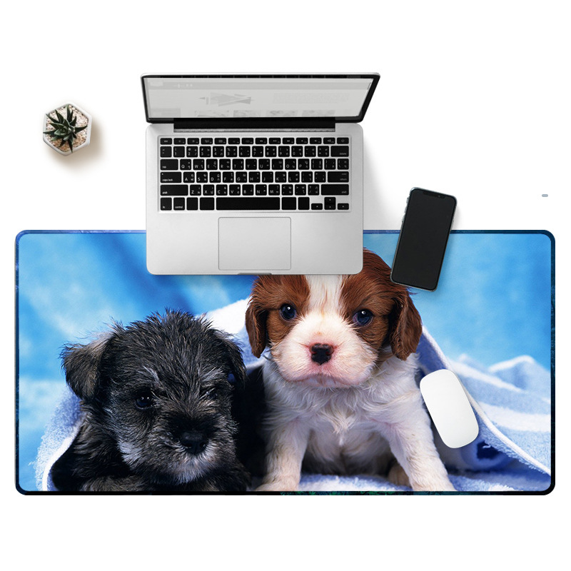 Gioco del mouse, tappetino da scrivania per ufficio ispessito personalizzato di grandi dimensioni, tappetino per tastiera del mondo animale_voghion.com