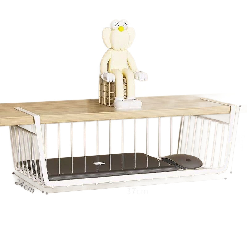 Estante debajo de la mesa de artefactos del dormitorio del estudiante estante de almacenamiento de escritorio del dormitorio armario divisor laminado cabecera de la cama snack cesta colgante