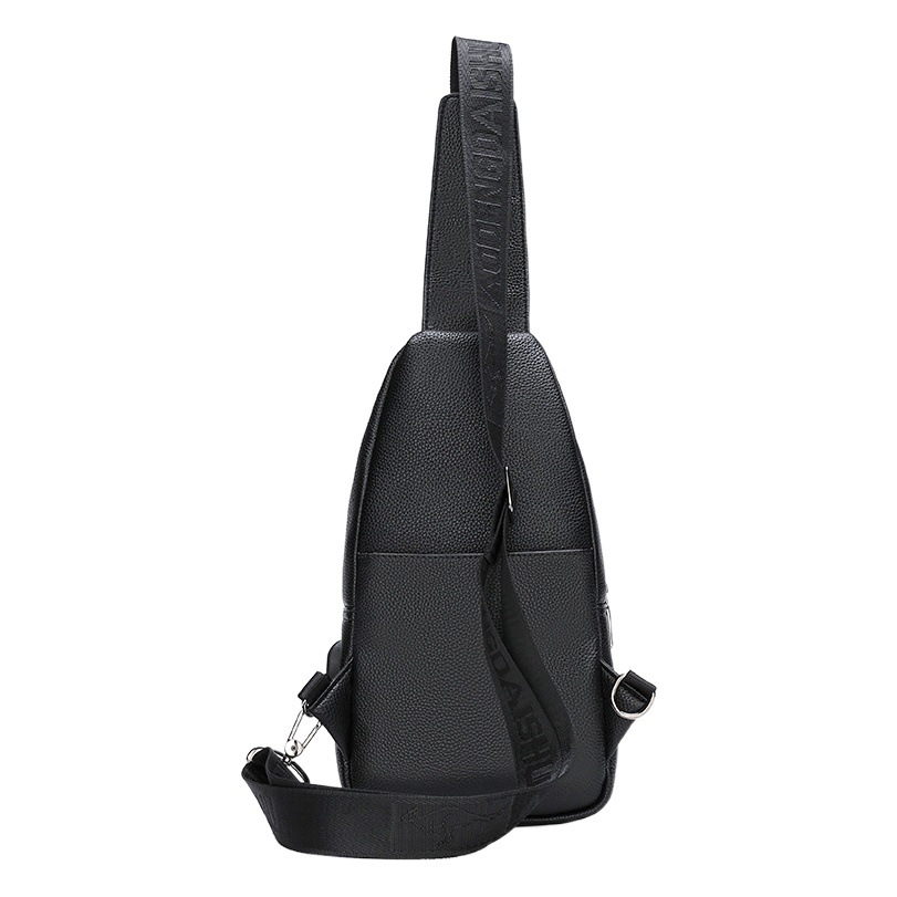 Men's New First-Layer Cowhide Men's Chest Bag Men's Bag Crossbody Bag Genuine Leather Shoulder Bag Trendy Casual Bag Small Backpack