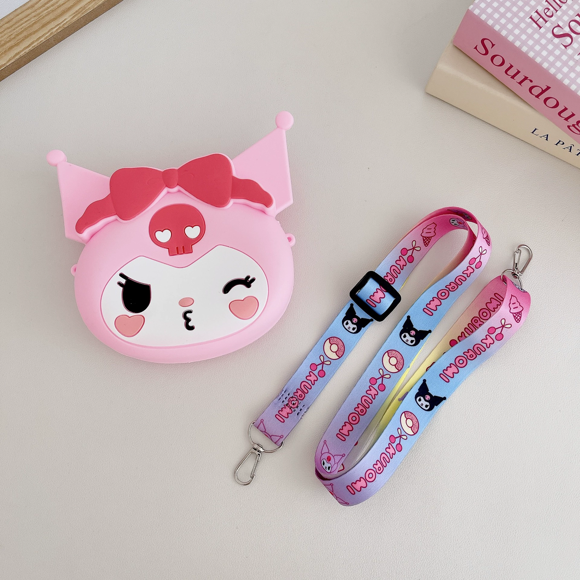 Children's bag, cartoon brand wallet, fashionable silicone shoulder bag