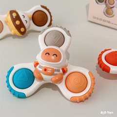 Cross-border rotating flower space baby dining table suction cup spinning bubble fun infant and child fidget spinner toy