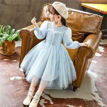 女童连衣裙秋冬装2024新款洋气儿童公主裙厚针织裙小女孩纱裙冬季