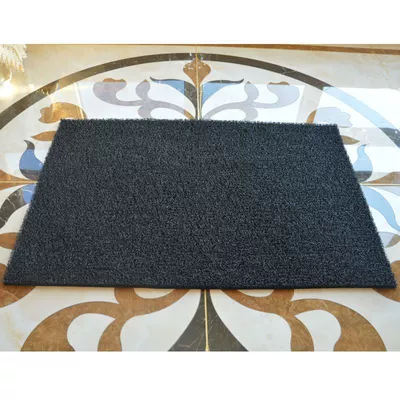 foot mat for home use, entrance | Avtomobil döşəmə paspasları - pure-black-18mm-thickened-40cm60cm-two-pieces