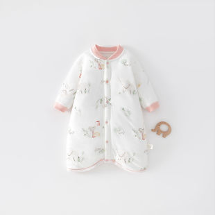Infant Sleeping Bag Children's Autumn and Winter Kick-proof Quilt Warm Pajamas Boy's and Boy's Baby's Cotton-padded Jumpsuit Cotton Nightgown