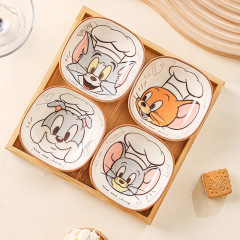 猫和老鼠联名烤肉干碟蘸料陶瓷小碟子盘碟家用饺子蘸水番茄酱油醋