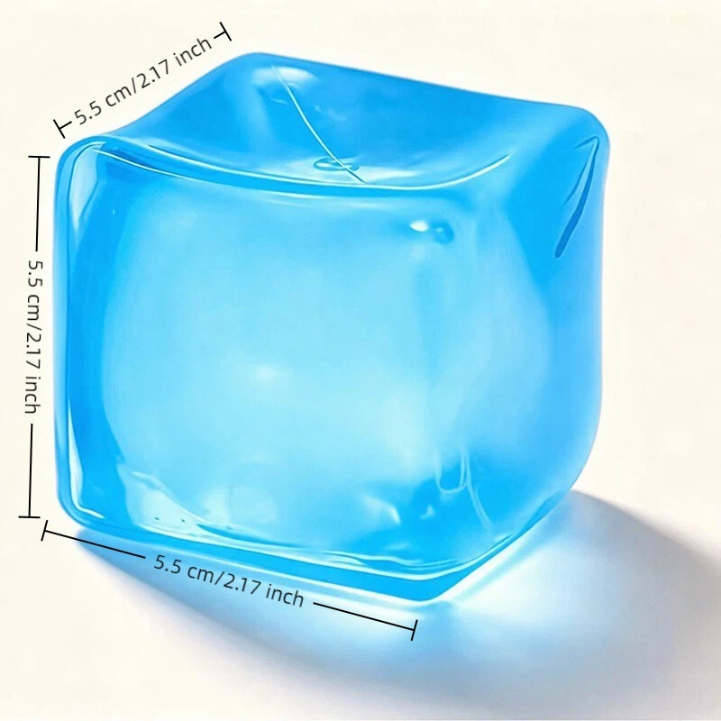 5.5cm solid color ice cube-blue