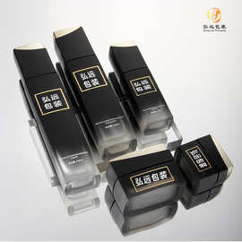 厂家高档现货120ml喷雾100ml乳液瓶20g膏霜瓶正方形玻璃瓶