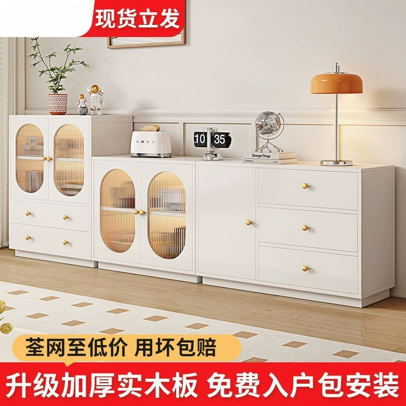 Буфет из массива дерева, французский простой чайный шкаф, гостиная, домашняя кухня, шкаф, маленькая квартира, настенный шкаф для хранения вещей